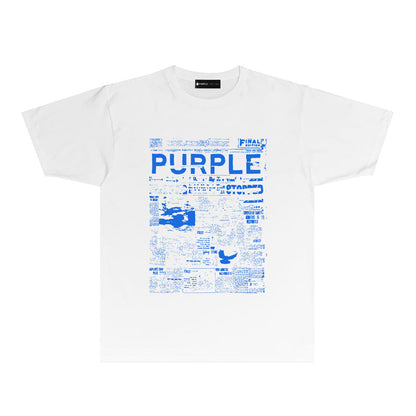 Purple Brand Final Edition Newspaper Collage Print Tee