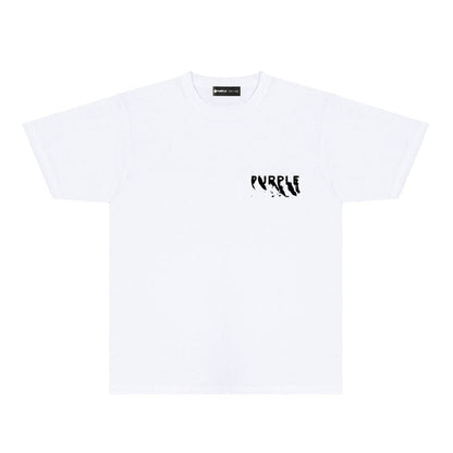Purple Brand Grunge Paint Splatter Back Tee