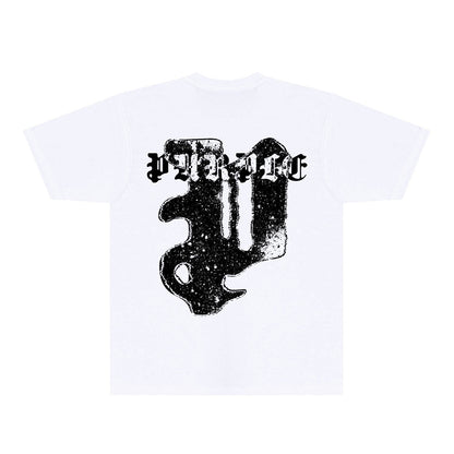 Purple Brand Gothic P Logo Back Graphic Tee