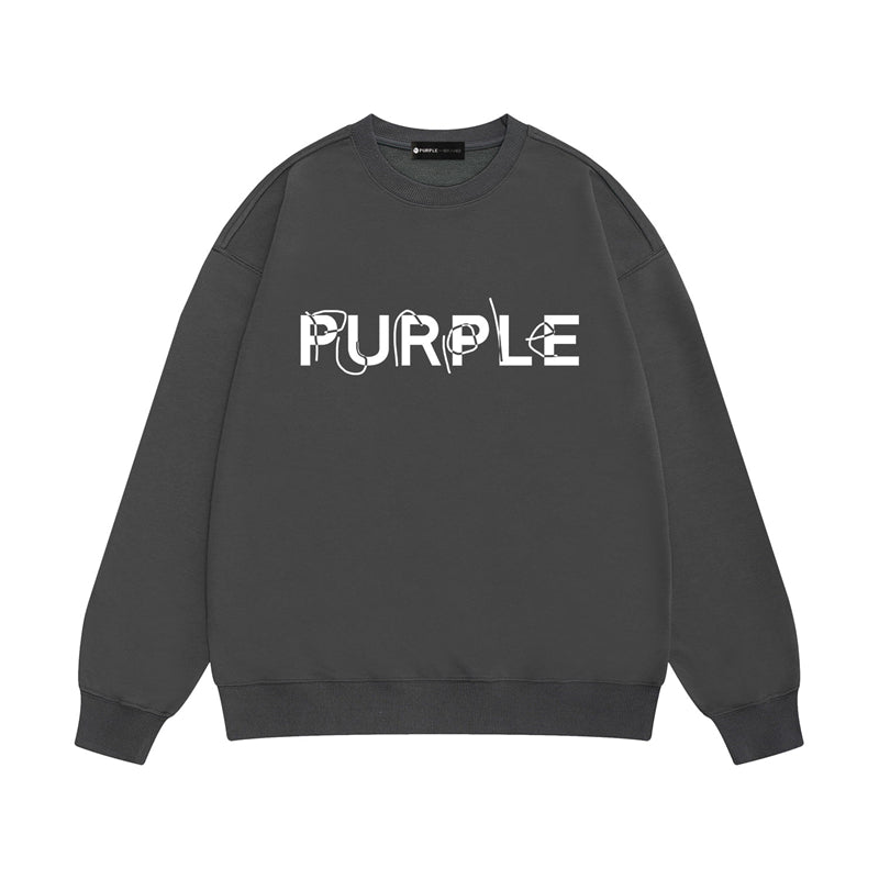 Purple Brand Deconstructed Wordmark Crewneck Sweatshirt