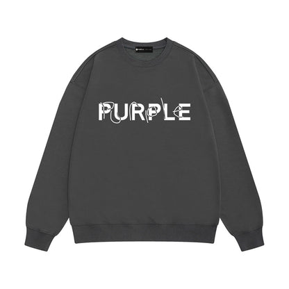 Purple Brand Deconstructed Wordmark Crewneck Sweatshirt