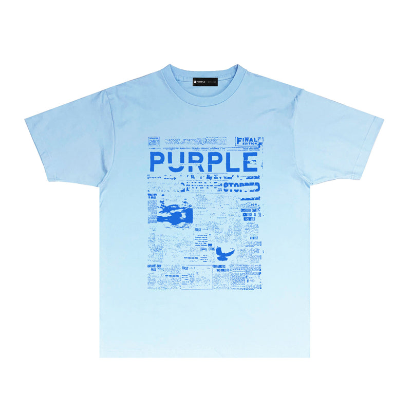 Purple Brand Final Edition Newspaper Collage Print Tee