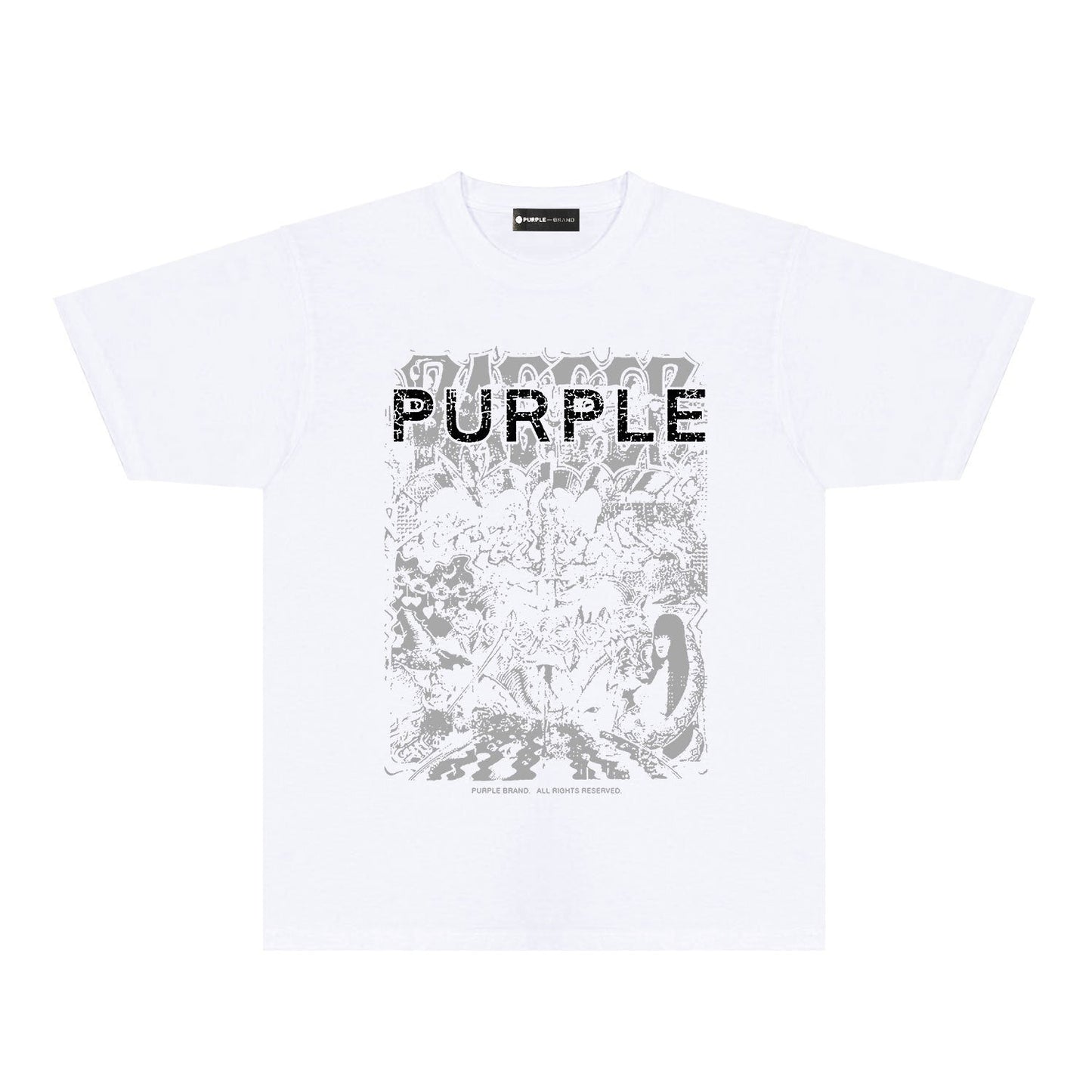 Purple Brand Baroque Ornamental Graphic Tee