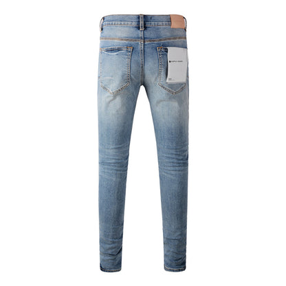 Purple Brand Halftone Dot Print Slim Jeans 9052