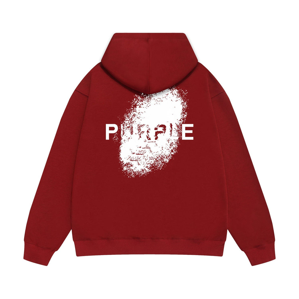 Purple Brand Back Face Spray Print Hoodie