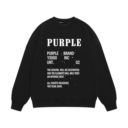 Purple Brand Year 3000 Manifesto Crewneck Sweatshirt