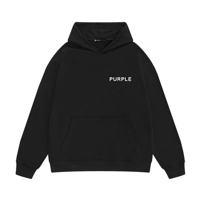 Purple Brand Back Face Spray Print Hoodie