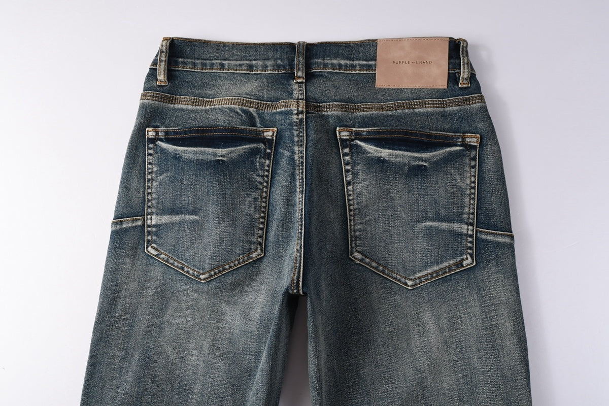 Purple Brand P001 Red Stitch Distressed Slim Jeans 9114