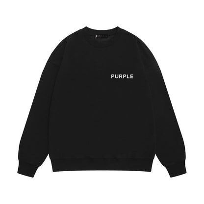 Purple Brand Dissolving Face Back Print Crewneck Sweatshirt