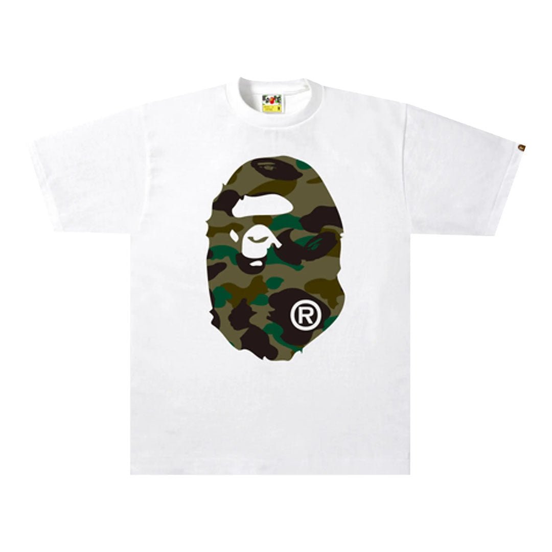 BAPE 1st Camo Big Ape Head Tee White/Green