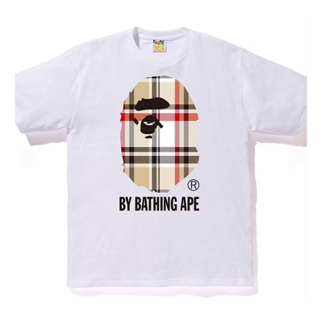 BAPE Check By Bathing Ape Tee White/Beige