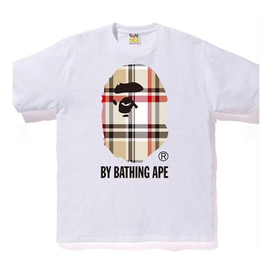 BAPE Check By Bathing Ape Tee White/Beige