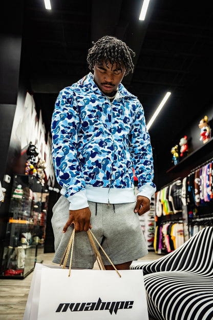 BAPE ABC Camo Shark Full Zip Hoodie Blue