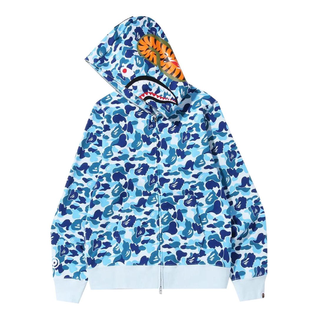 BAPE ABC Camo Shark Full Zip Hoodie Blue