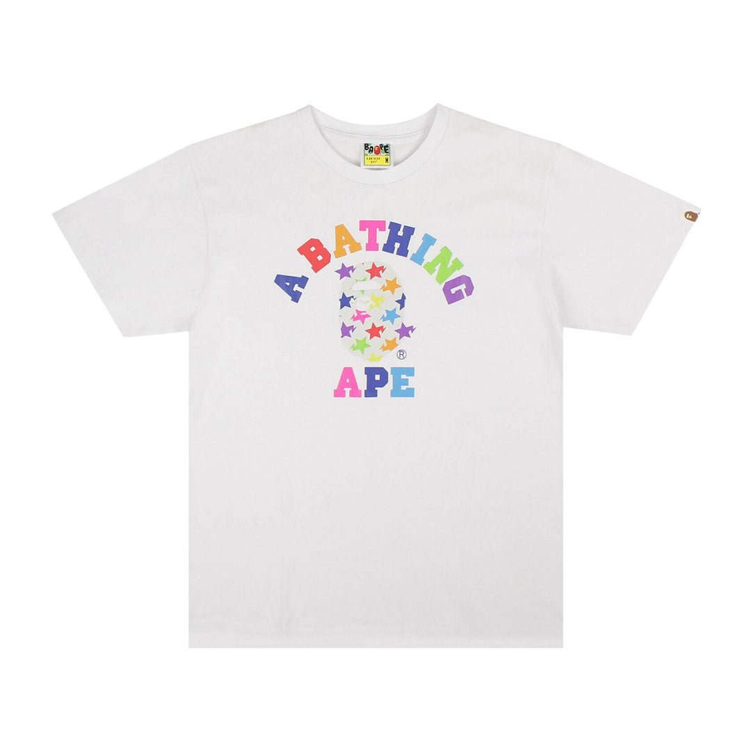 BAPE Multi Star College Tee White