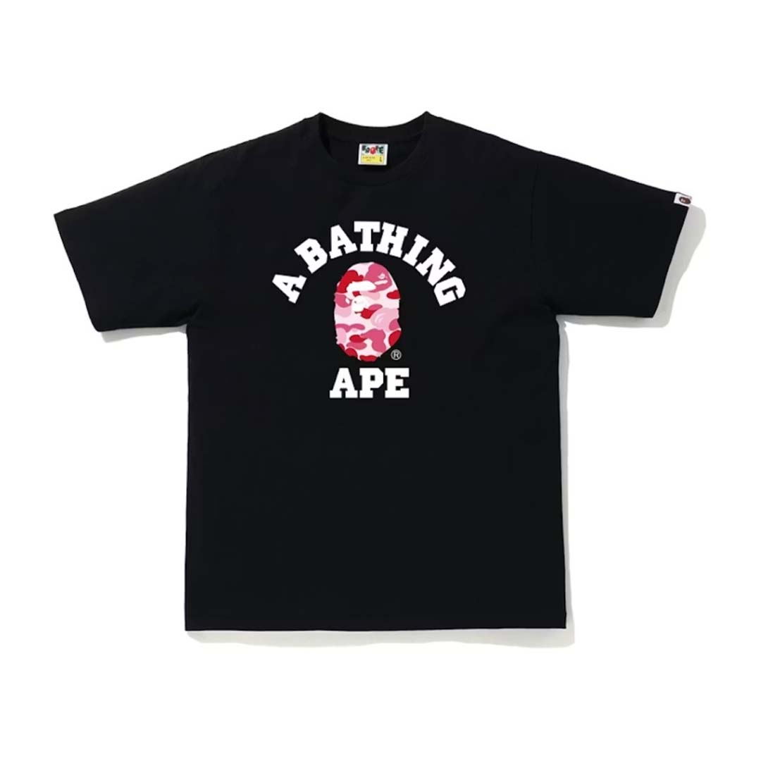 BAPE Color Camo College Tee Black/Pink