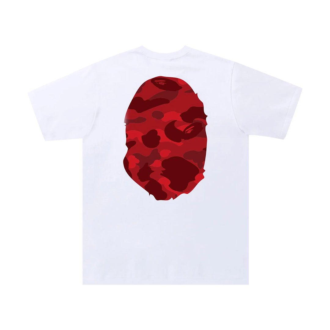 BAPE Color Camo Big Ape Head Tee White/Red