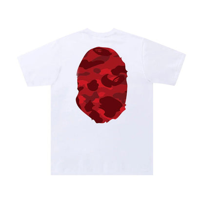 BAPE Color Camo Big Ape Head Tee White/Red