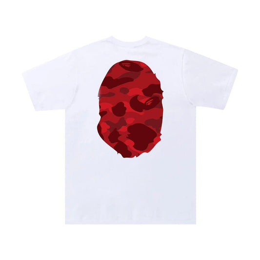 BAPE Color Camo Big Ape Head Tee White/Red