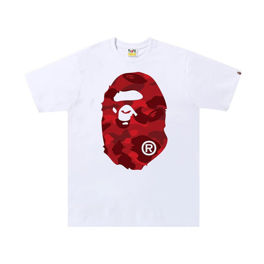 BAPE Color Camo Big Ape Head Tee White/Red