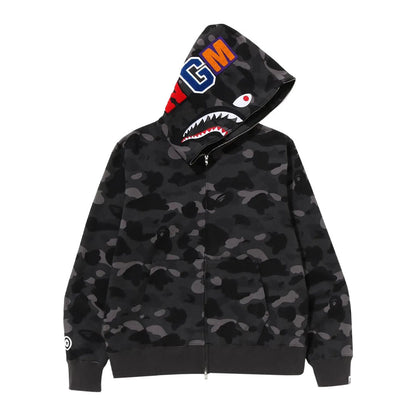 BAPE Color Camo Shark Full Zip Hoodie Black