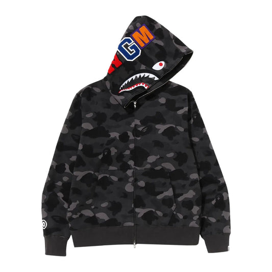 BAPE Color Camo Shark Full Zip Hoodie Black