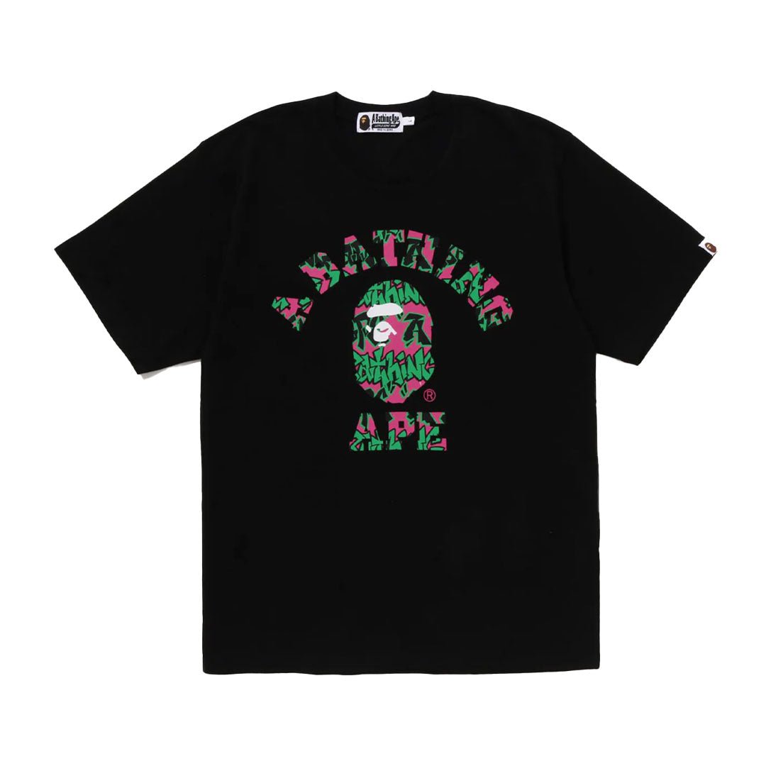 BAPE Graffiti College Tee Black