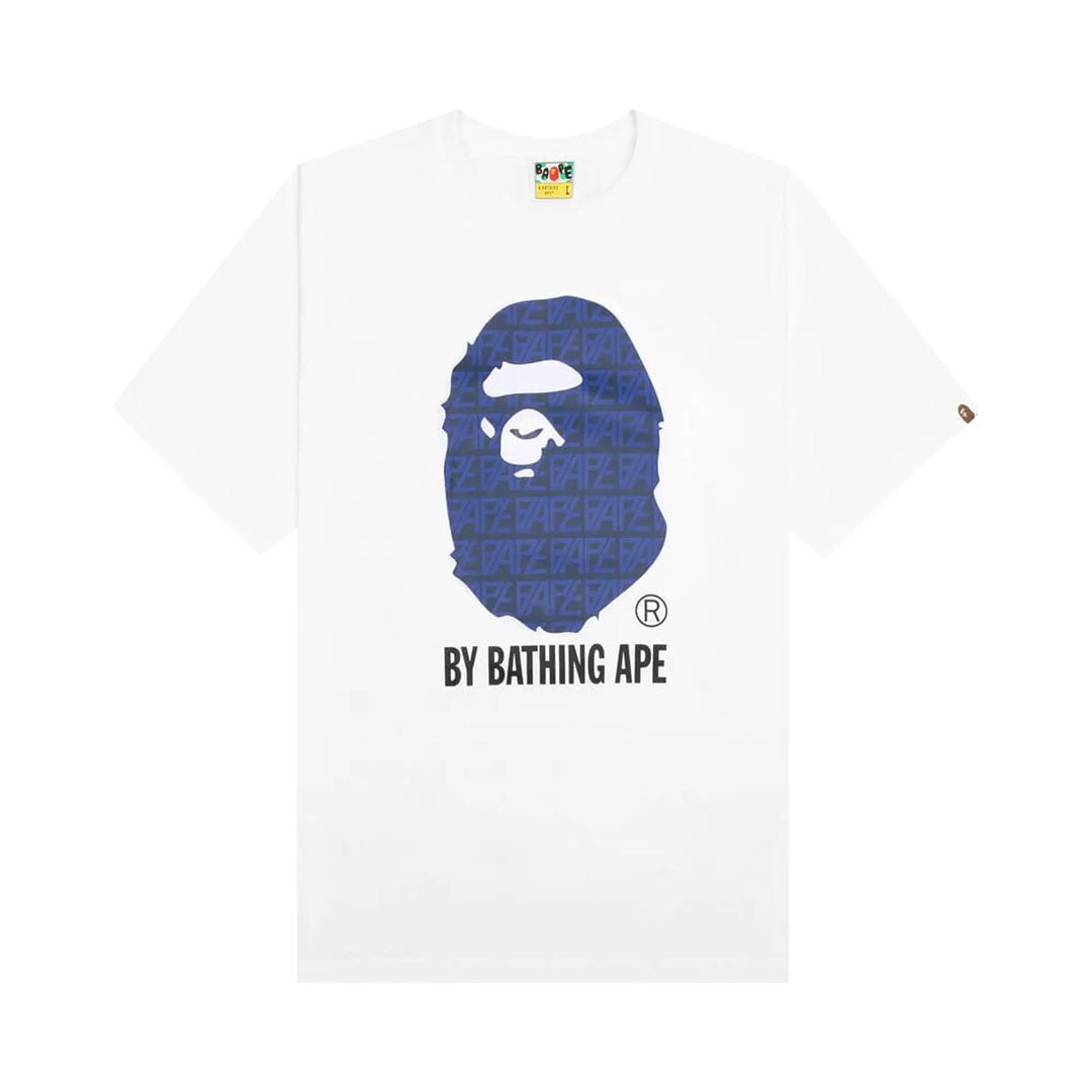 BAPE Logo Monogram By Bathing Ape Tee White/Navy