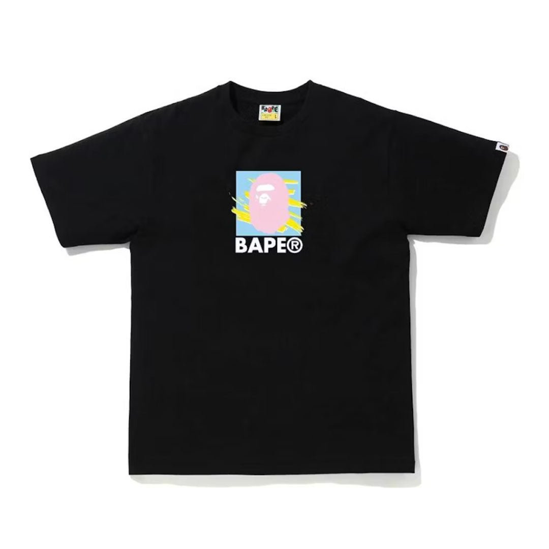 BAPE Color Block Box Logo Tee Black