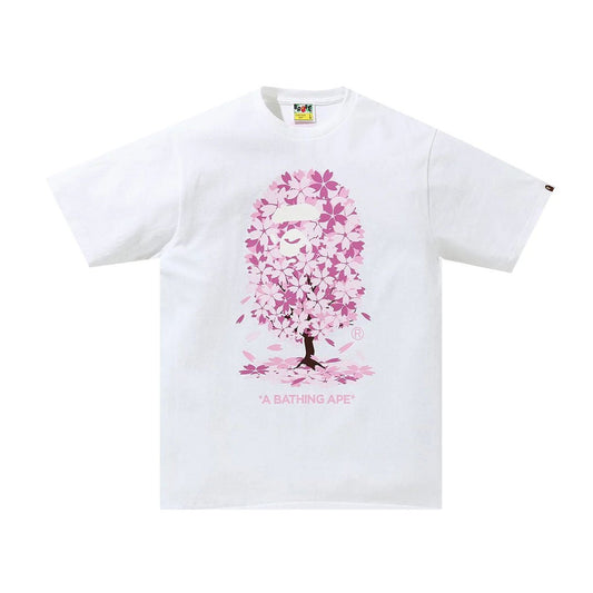 BAPE Sakura Ape Head Tee White/Pink