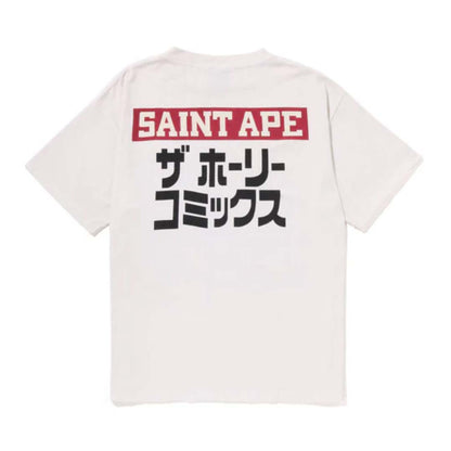 BAPE × Saint Michael Saint Ape Squadron Tee Vintage White