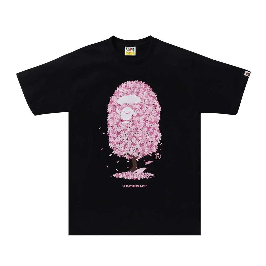 BAPE Sakura Tree Ape Head Tee Black