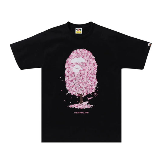 BAPE Sakura Tree Ape Head Tee Black
