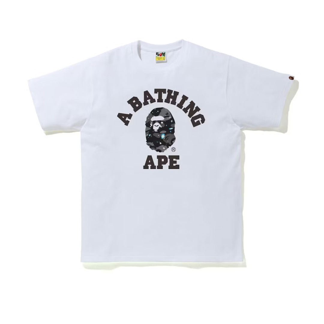 BAPE Space Camo College Tee White