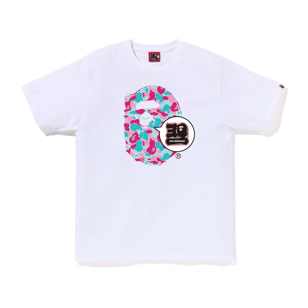 BAPE Store Miami 30th Anniversary Ape Head Tee White