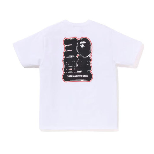 BAPE 30th Anniversary Ape Head Tee White