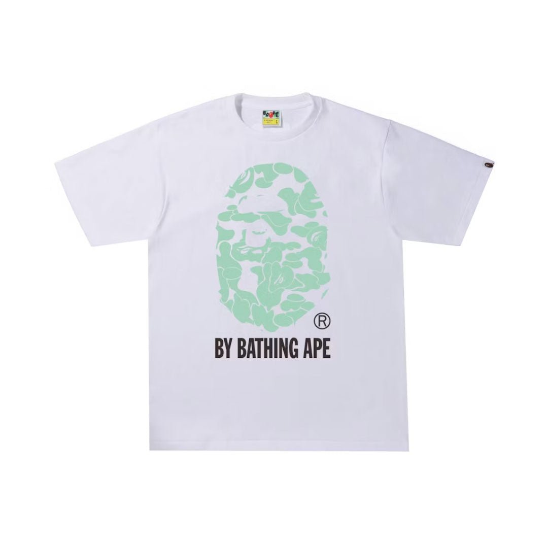 BAPE Text Code Camo By Bathing Ape Tee White/Green