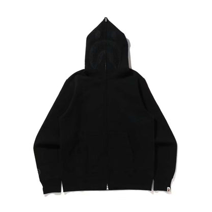 BAPE Triple Black Shark Full Zip Hoodie
