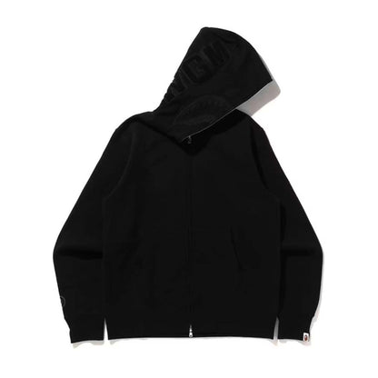 BAPE Triple Black Shark Full Zip Hoodie