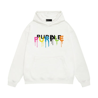 Purple Brand Rainbow Drip Logo Hoodie