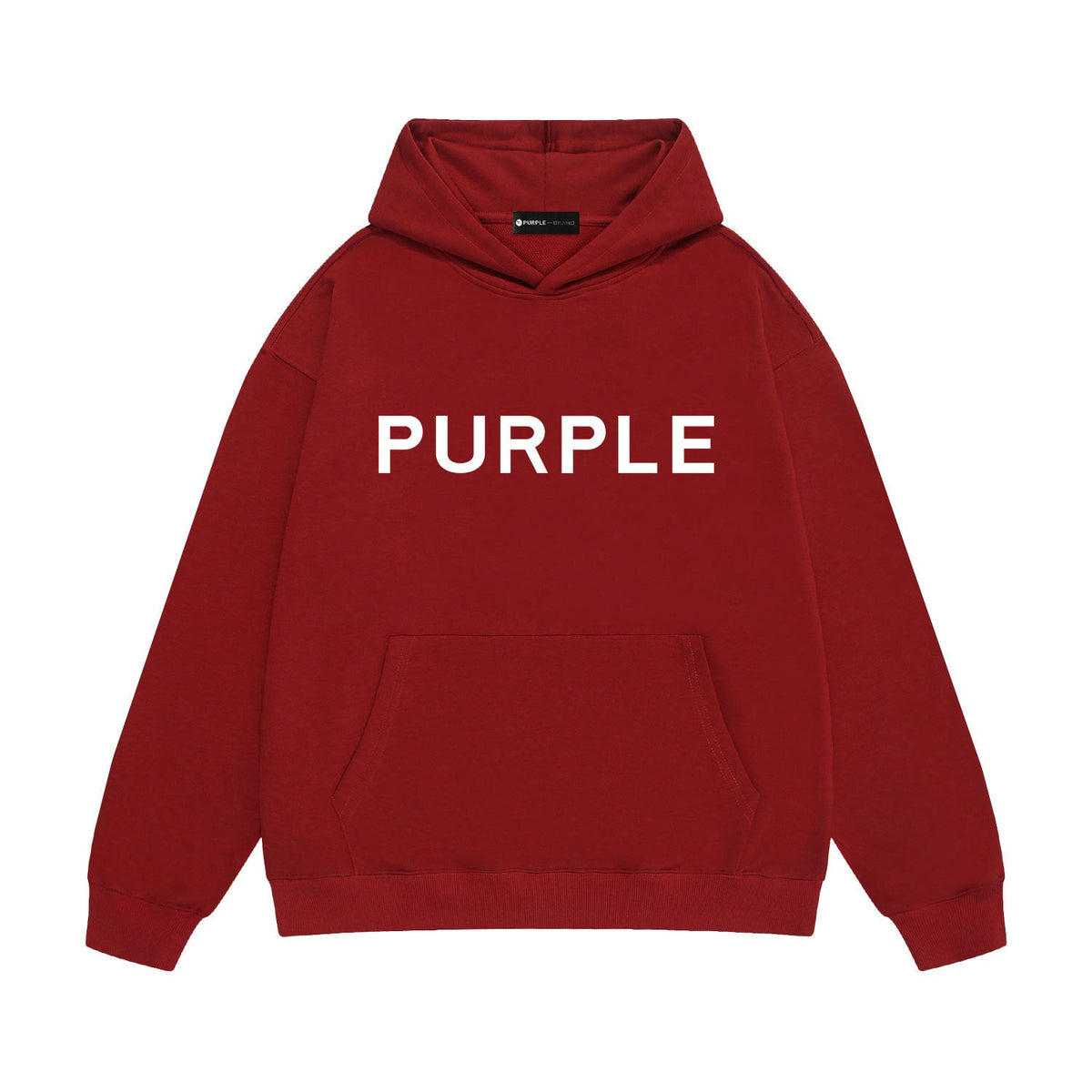 Purple Brand Text Logo Hoodie