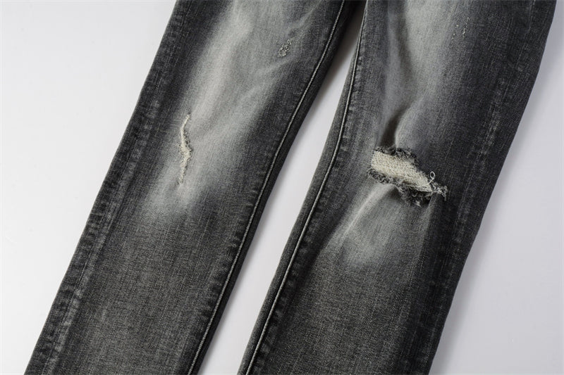 Purple Brand P Logo Knee Rip Slim Jeans 9103