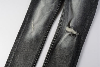 Purple Brand P Logo Knee Rip Slim Jeans 9103