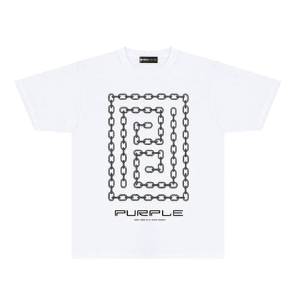 Purple Brand Chain Link Nested Frame Tee