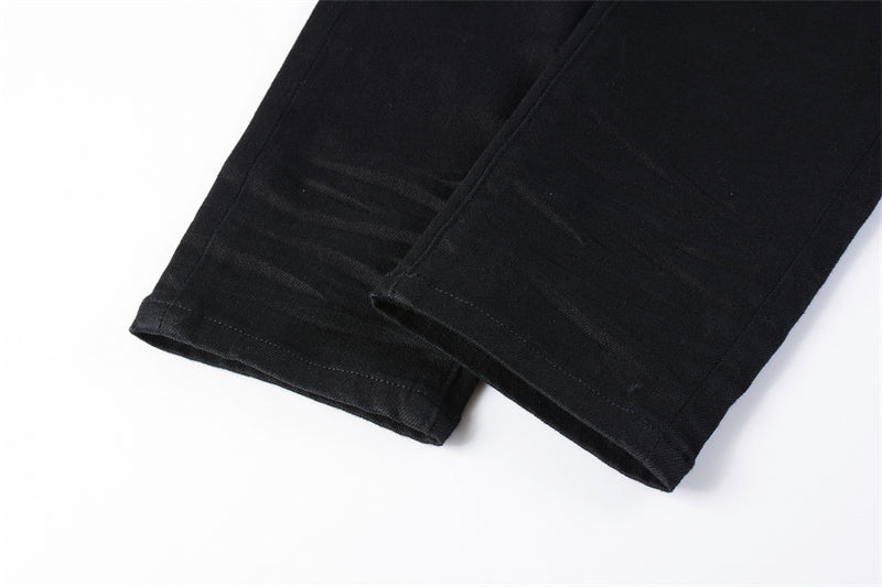 Purple Brand Black Multi-Rip Slim Jeans 9022