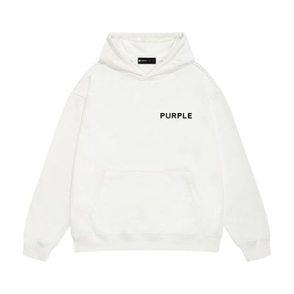 Purple Brand Back Face Spray Print Hoodie