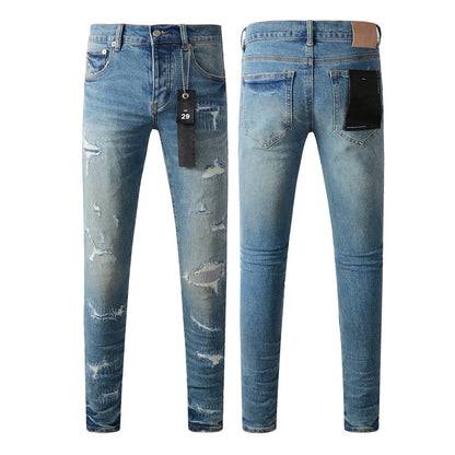 Purple Brand Heavy Rip Repair Stitch Slim Jeans 9073