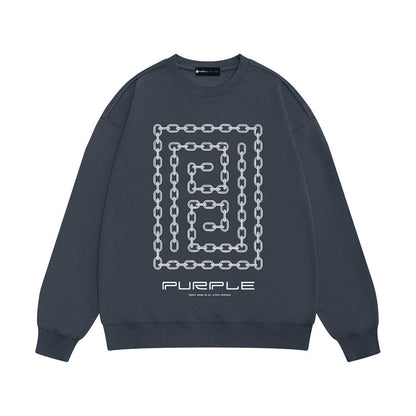 Purple Brand Chain Link Frame Crewneck Sweatshirt