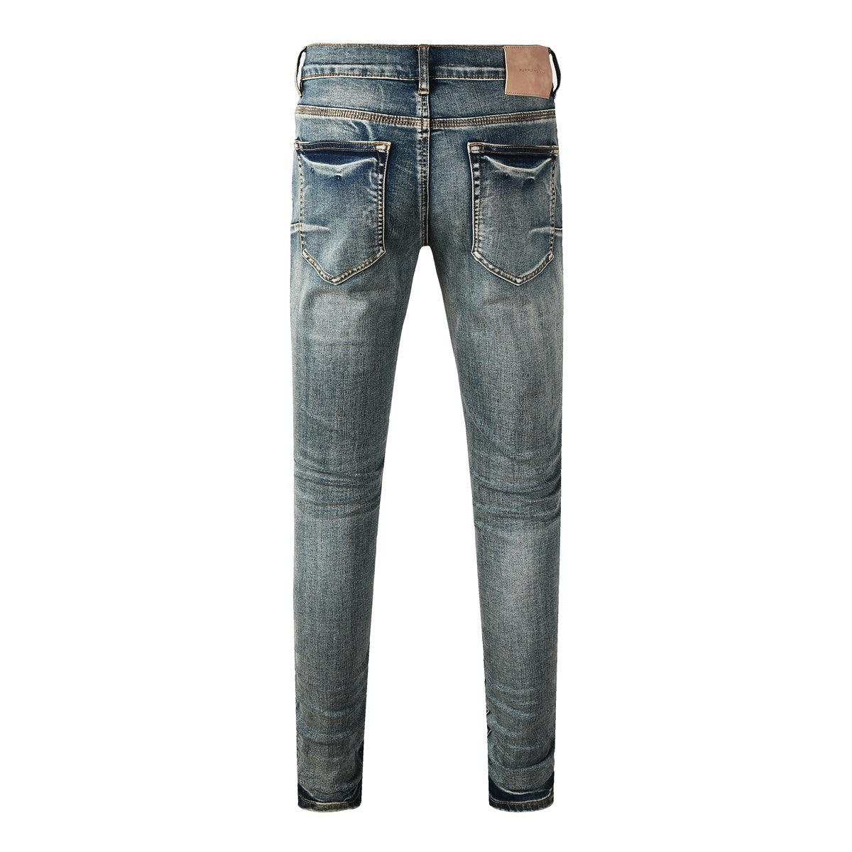Purple Brand P001 Red Stitch Distressed Slim Jeans 9114