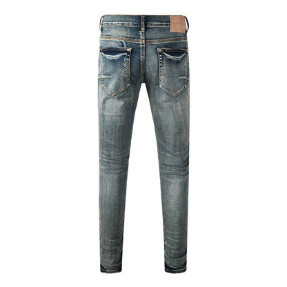 Purple Brand P001 Red Stitch Distressed Slim Jeans 9114